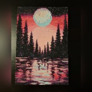 Finished sunset diamond painting